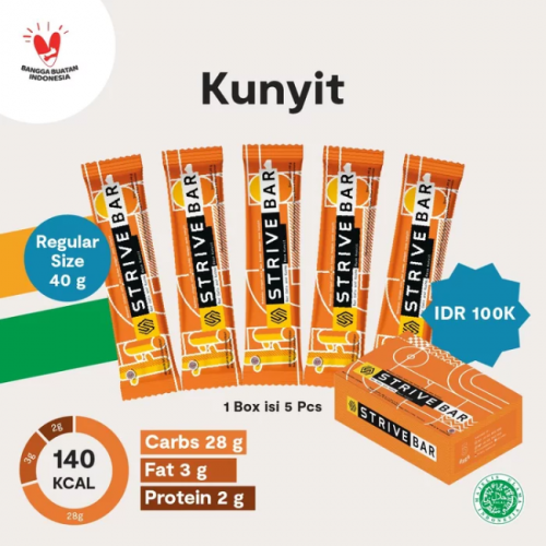 STRIVE Energy Bar - Full Bar - Kunyit - 1 BOX isi 5